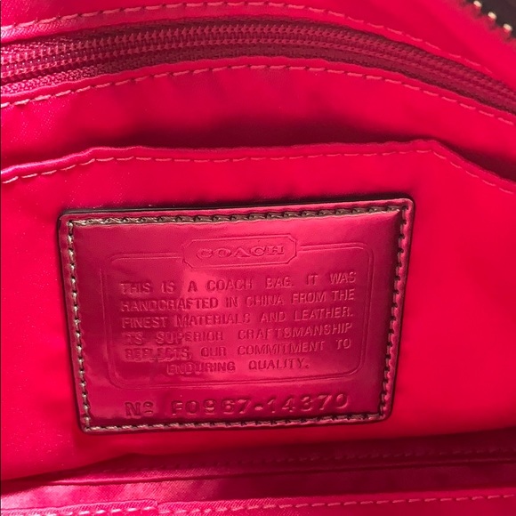 Coach Poppy Black & Silver Leather Tote - Rare! - Picture 6 of 8